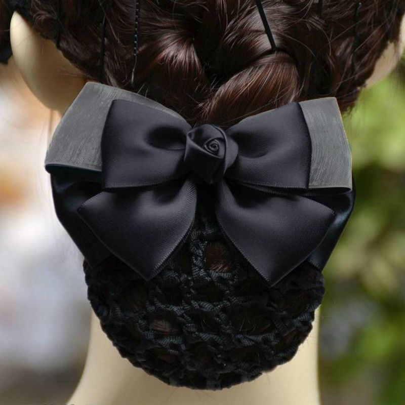 职业头花网兜日韩发夹空姐发卡工作头饰发套饰品护士发网网兜成人黑色