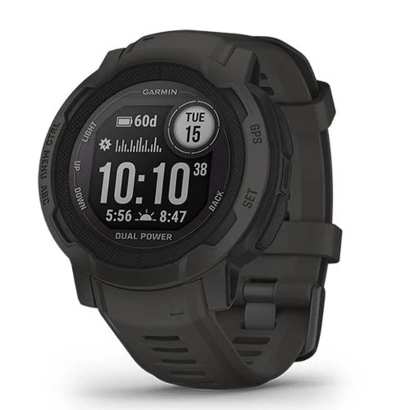 Garmin续航户外GPS智能手表男子坚韧太阳能充电军规耐摔防水运动表 Dark_gray