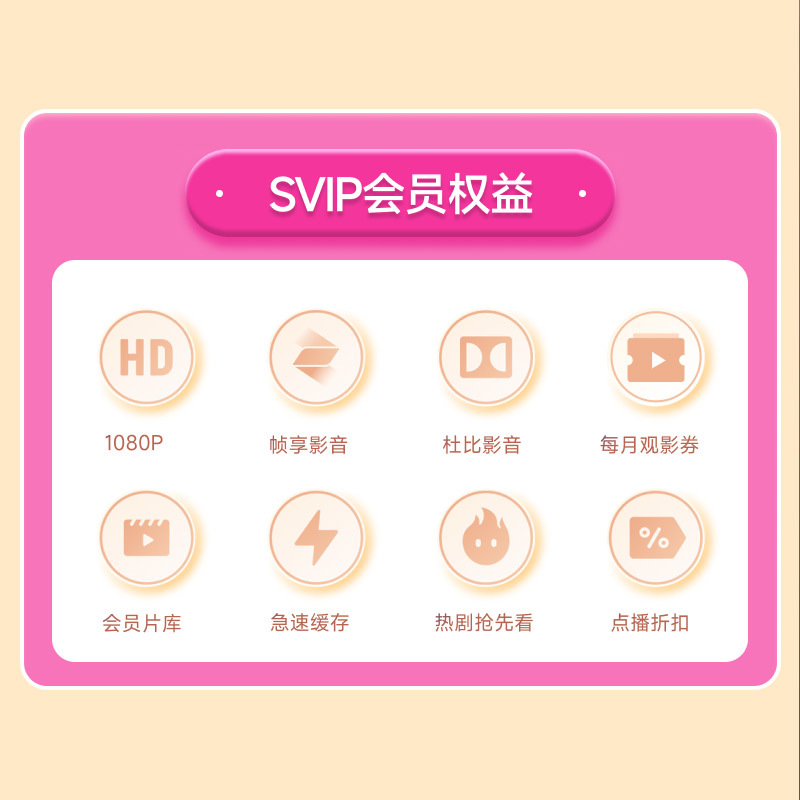 YOUKU优酷SVIP视频会员年卡密全网通用电视电脑手机平板随心看(直充)高清大图