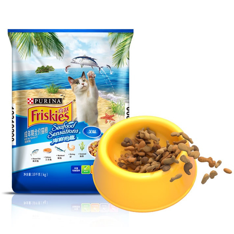 喜跃成年期全价猫粮海鲜味10kg成猫通用全价粮
