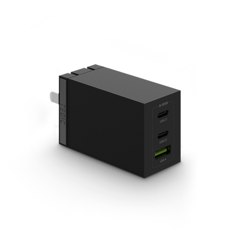 火豹TEGIC 65W氮化镓充电器三口双type-c+USB苹果11Pro迷你pd inCharge六合一数据线-150