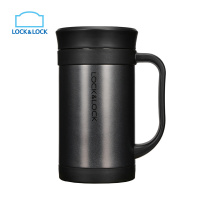 乐扣乐扣(lock&lock)办公室保温杯男女不锈钢咖啡马克杯便携泡茶保温杯LHC4030B(400ml)黑色