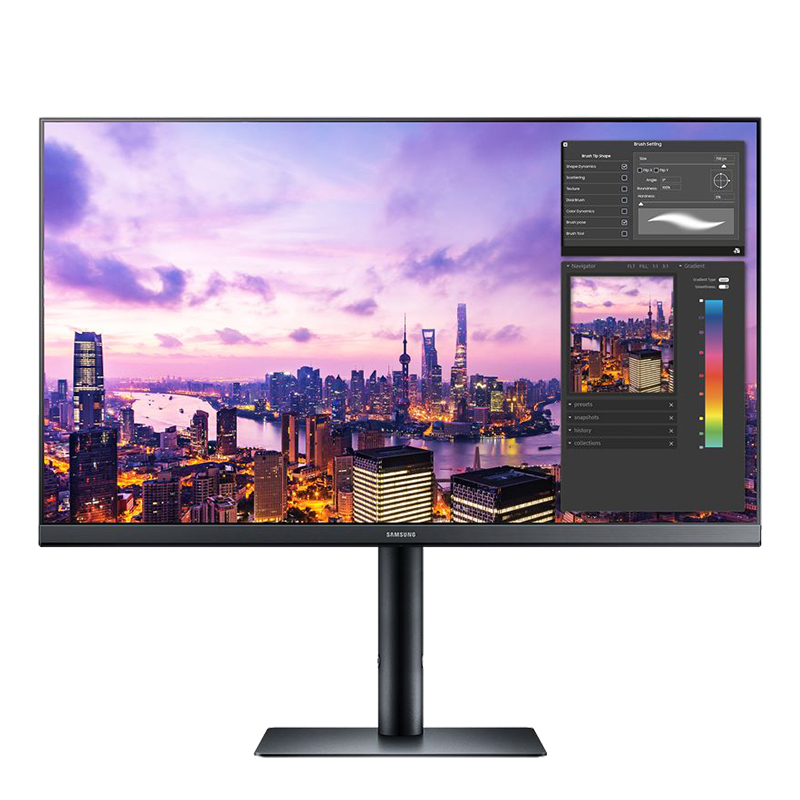 三星(SAMSUNG) S27B612EQC 27英寸 2K IPS技术 三面微边 旋转升降底座 FreeSync 电脑显示器(HDMI*2+DP接口)