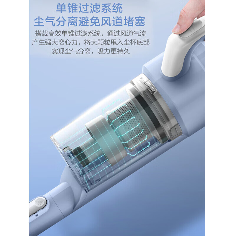 美的(Midea)家用推杆手持吸尘器 二合一 有线小型大吸力 四重过滤 多个刷头切换 SK8吸尘器高清大图