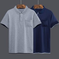 依蓝圣雪爸爸装短袖T恤男40-50岁夏季套装时尚中老年人男装2019新款polo衫