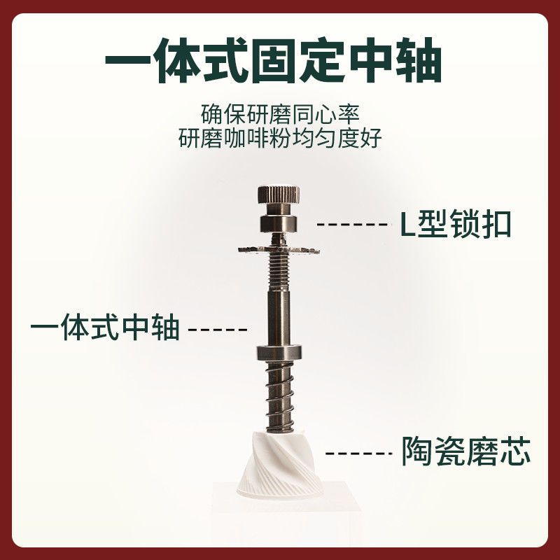 手摇磨豆机 送量勺[无轴承] 手磨咖啡豆研磨机家用玻璃手磨咖啡机手动粉碎磨粉机便携式可水洗