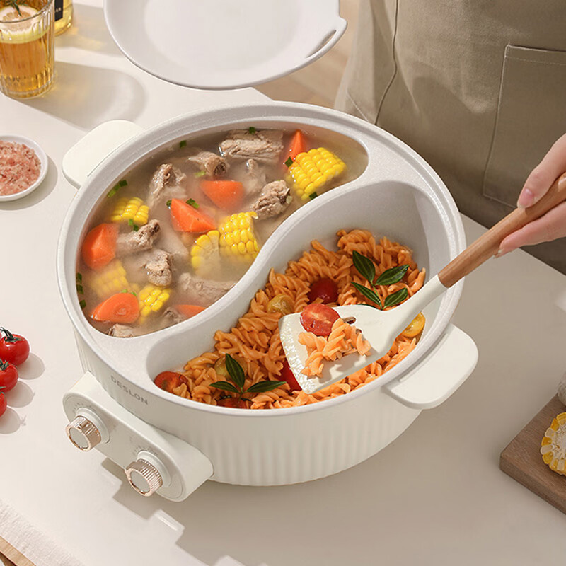 德世朗电火锅6L大容量多功能鸳鸯双拼DDQ-HG118高清大图