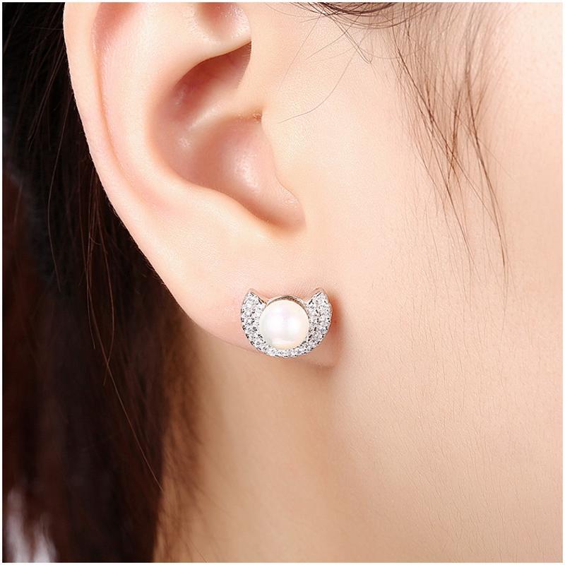 E066 Silver Earrings 925纯银耳环日韩耳钉女气质百搭简约防过敏送女朋友七夕情人节礼物