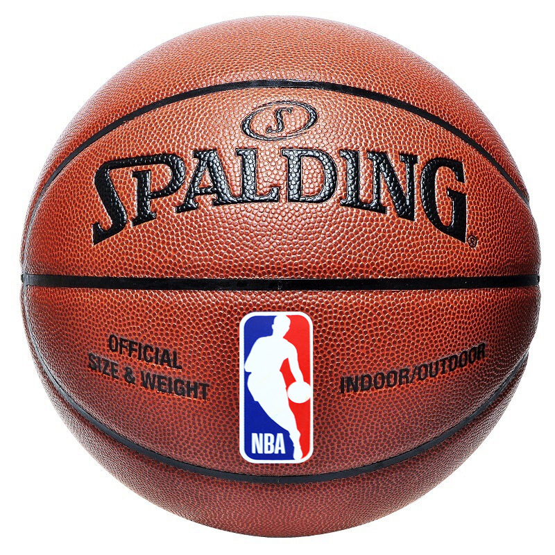 斯伯丁Spalding篮球 NBA彩色运球人经典比赛 PU蓝球74-602Y