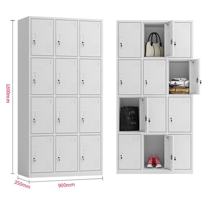 迅众 办公家具办公室衣柜钢制员工衣柜铁皮柜存包柜职员宿舍衣柜带锁