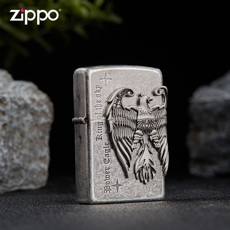 [苏宁自营]zippo美国原装进口煤油火机古银权力之鹰zppo之宝防风男士送礼zip