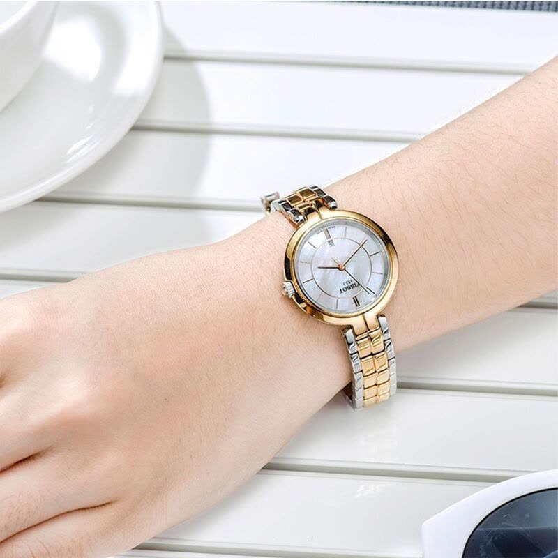 天梭(TISSOT)瑞士手表 弗拉明戈系列腕表 石英女表送女友 T094.210.22.111.00图片