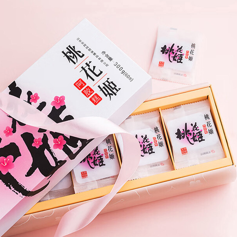 东阿阿胶桃花姬阿胶糕即食营养滋补300g