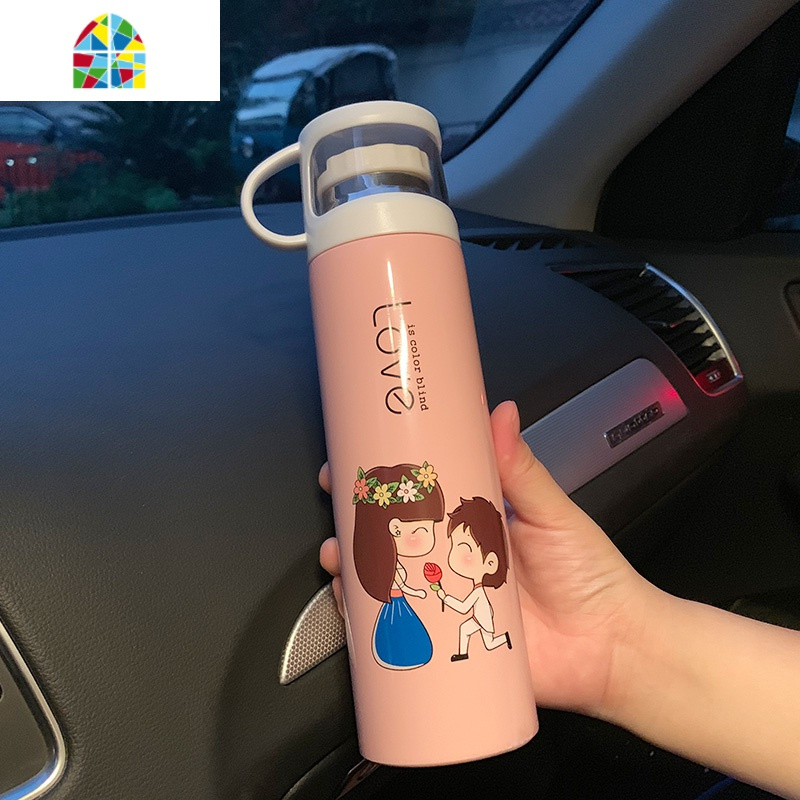 网红水杯便携可爱女士少女心创意个性潮流手提 保温杯