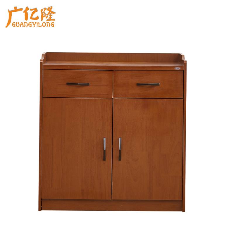 广亿隆木质茶水柜宿舍胶板鞋柜餐边柜两门两抽80*40*82cm高清大图