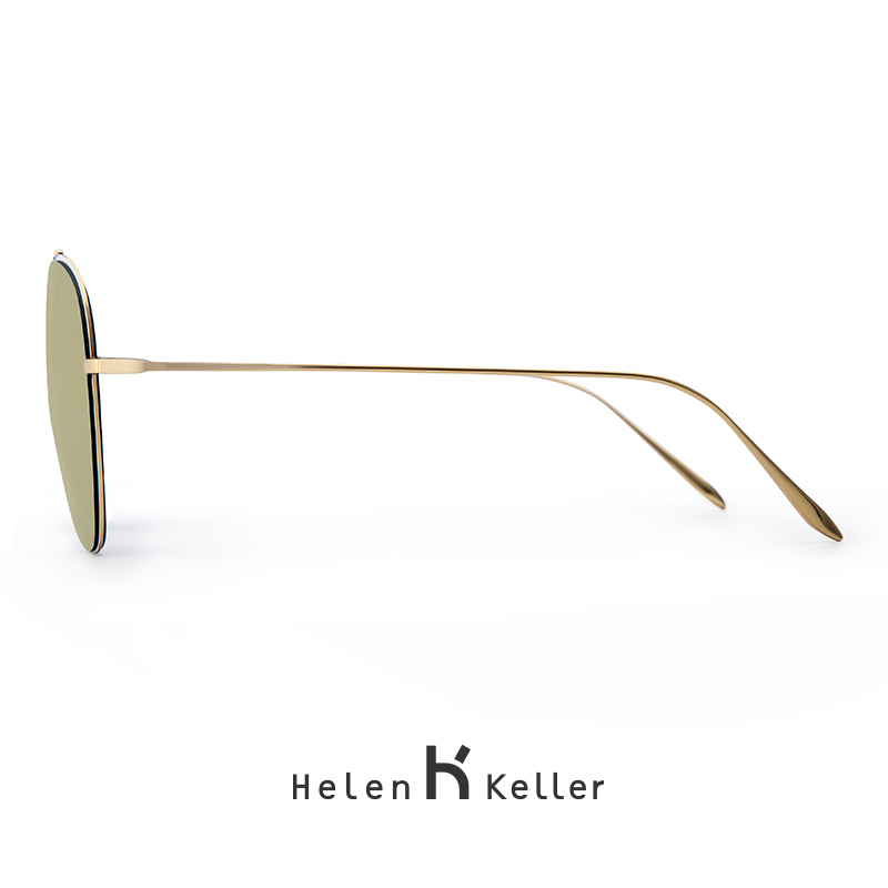 海伦凯勒女士全框太阳镜偏光树脂镜片 个性墨镜潮流明星款蛤蟆镜H8630高清大图