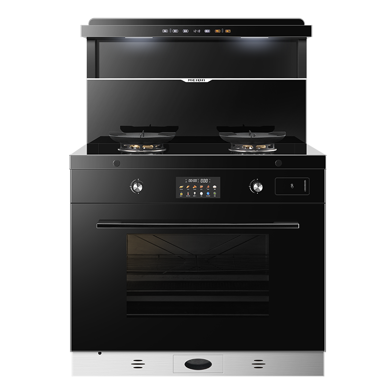 美大集成灶蒸烤一体式S909-ZK(970DZK)变频降噪油烟机灶具烟灶大火力升级挥手智控烟灶套装 液化气高清大图