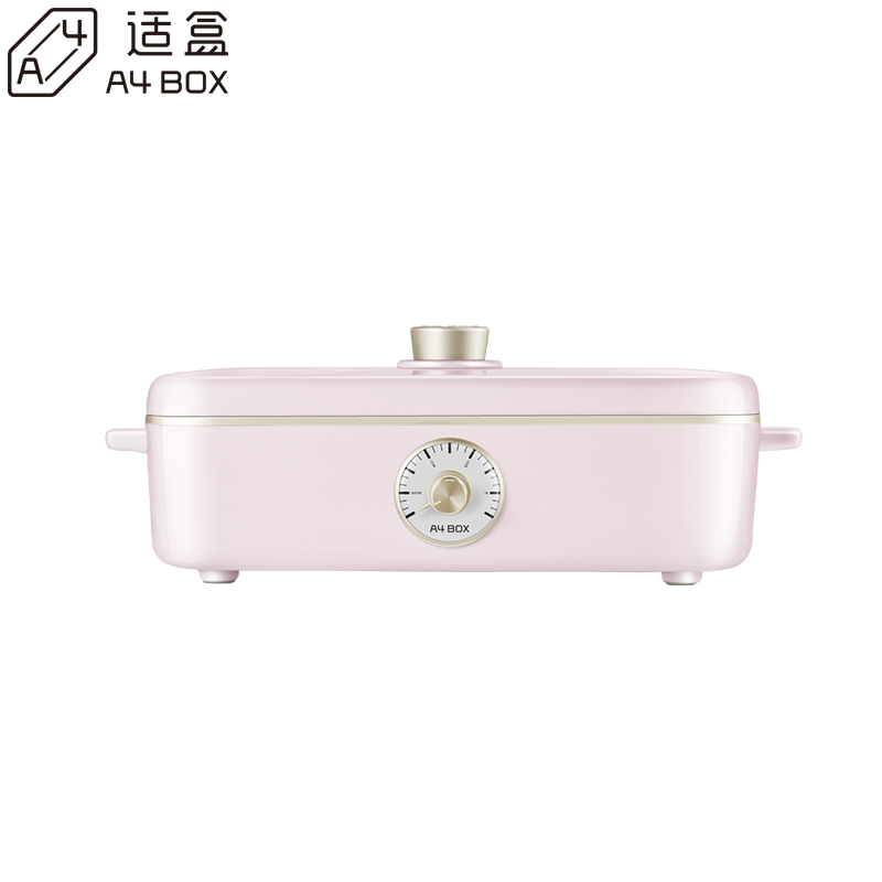 适盒A4BOX多功能料理锅烤肉电烤炉 网红小火锅烧烤蒸煮一体锅家用