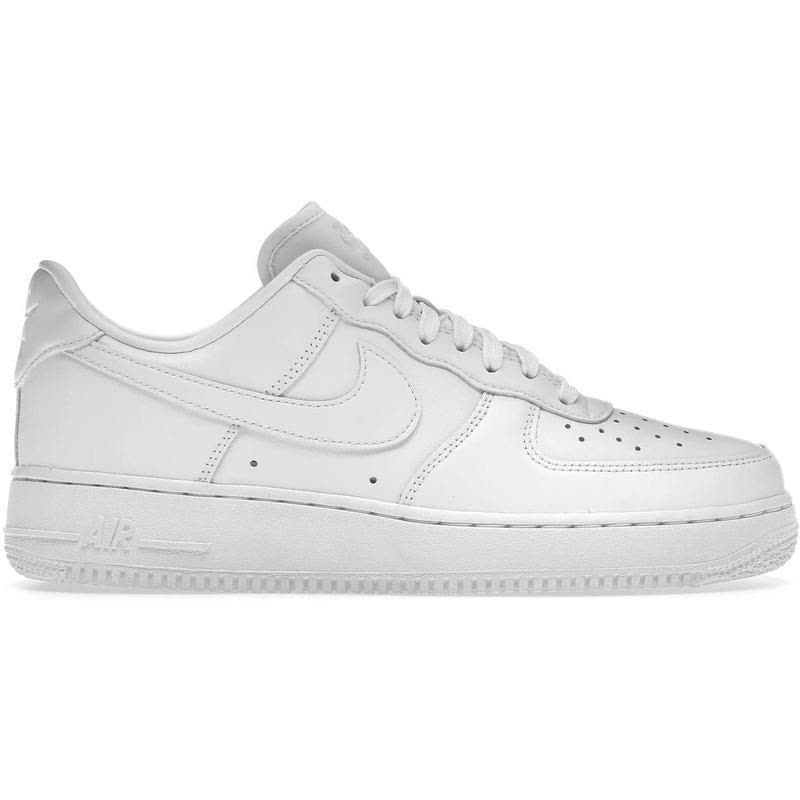 耐克(NIKE)纯白皮革低帮休闲鞋男鞋潮流百搭经典板鞋AIRFORCE1低图片