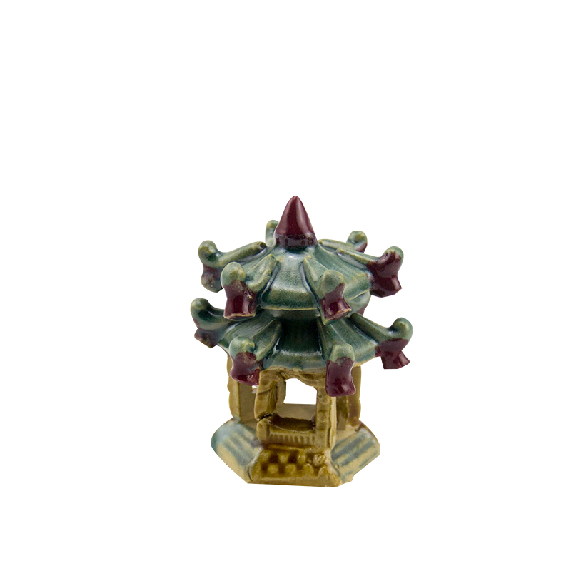鱼缸装饰布景陶瓷摆件仿真凉亭水族箱景观创意造景装饰品仿古摆件高清大图
