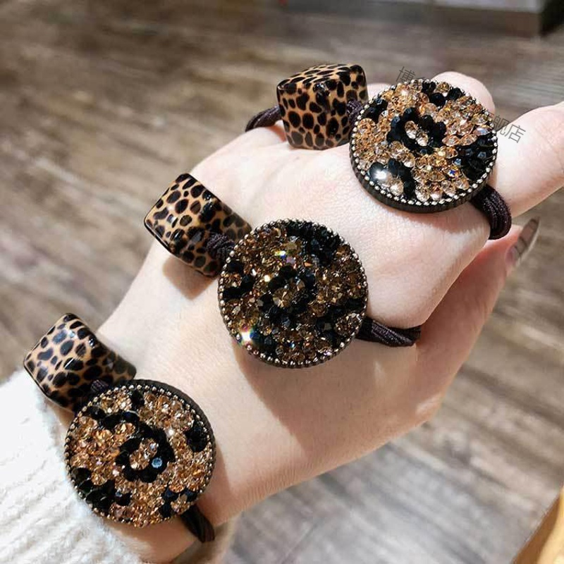 皮筋女学生韩版时尚豹纹头绳简约橡皮筋高弹力耐用ins发圈扎头发