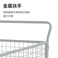 尔迈 手推搬运车物料周转车物流车间仓库折叠围栏车重型工具车笼车 折叠网车1米