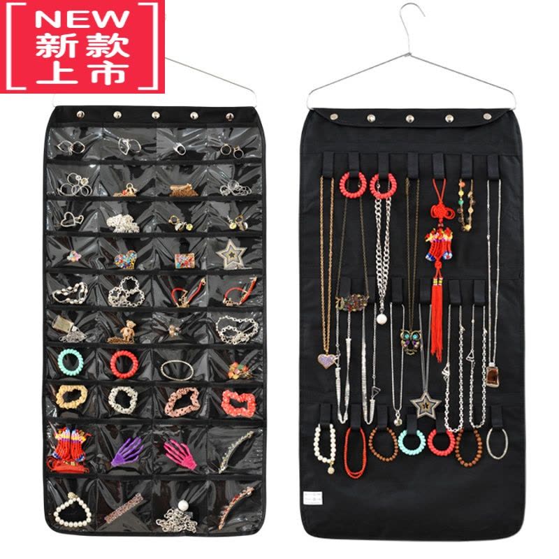 可莉允饰品收纳挂袋透明首饰展示架挂墙式大容量小物件整理盒配饰收纳袋图片