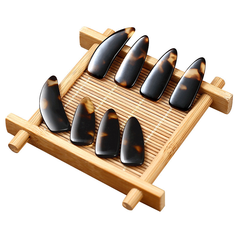 苏锡琴坊古筝指甲专业演奏儿童专用玳瑁色初学者成人双面弧摇指义甲片