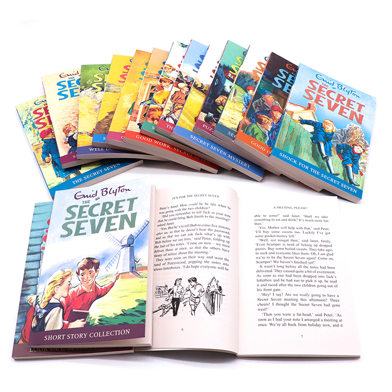 [醉染正版]七个小神探英文原版儿童读物The Secret Seven Collection 16册儿童章节冒险侦探小说高清大图