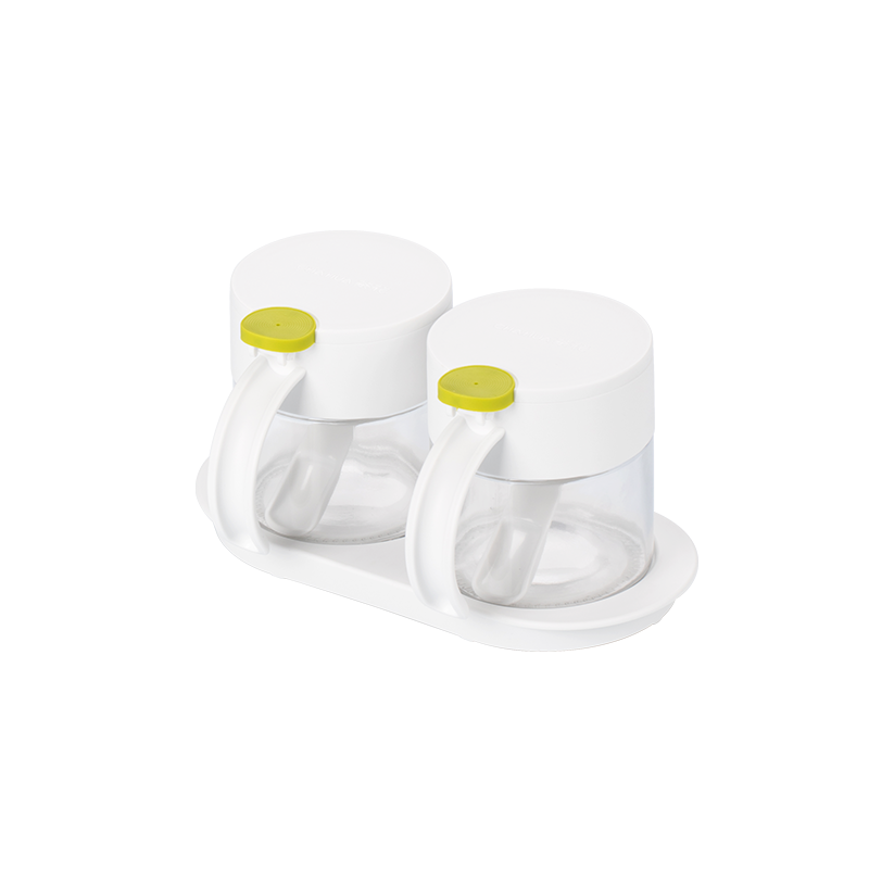 茶花 圆点双组玻璃调味瓶300ml*2个/个高清大图