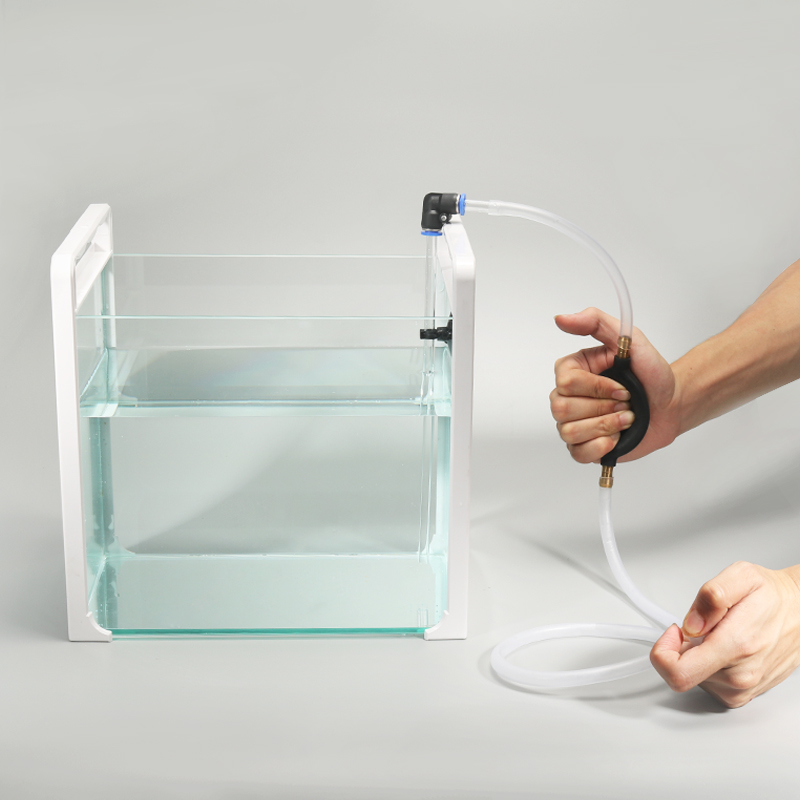 鱼缸清洗洁工具小型乌龟缸吸便器龟缸低水位抽水过滤器手动换水器高清大图