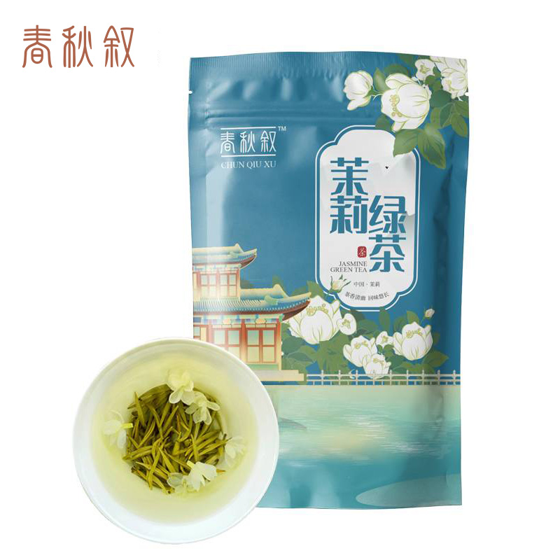 春秋叙 茉莉绿茶 长海飘雪 150g（特种） 袋高清大图