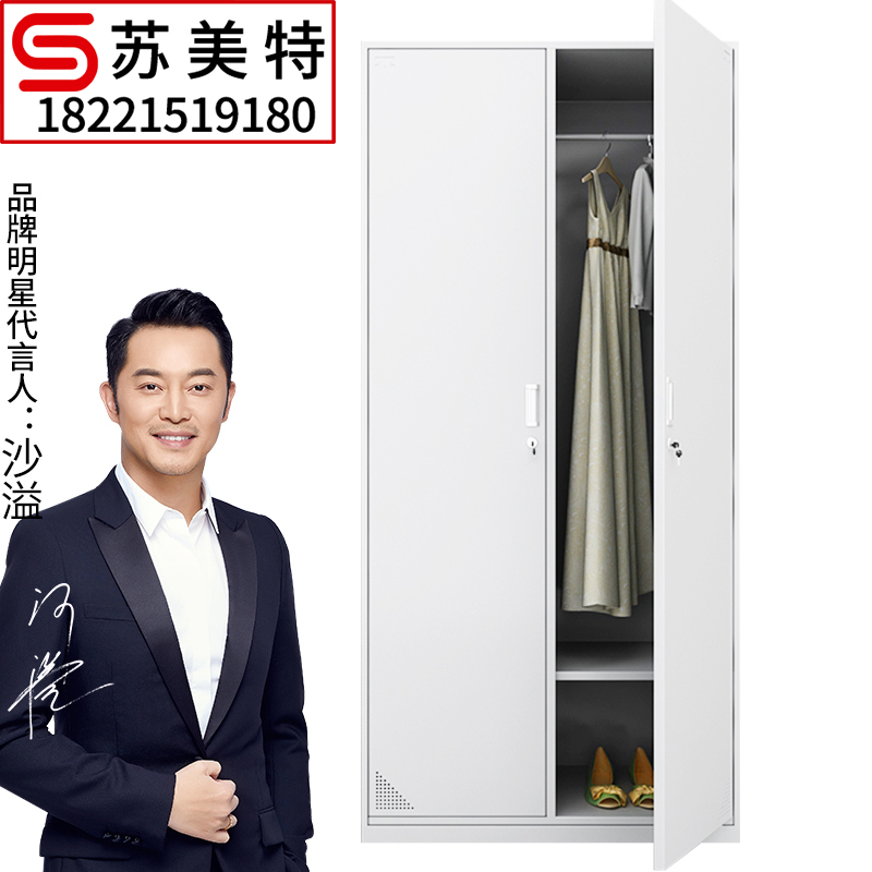 苏美特更衣柜员工柜储物柜铁皮柜存包柜鞋柜碗柜二门高清大图