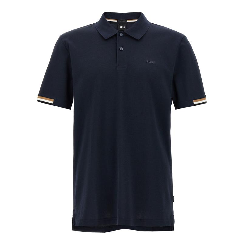 Hugo boss男士有机棉短袖polo衫 经典设计搭配精致钩编细节