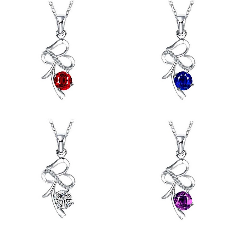 N037 Women Silver Necklace日韩版艺术个性坠项链女防过敏银饰送女朋友七夕情人节礼物