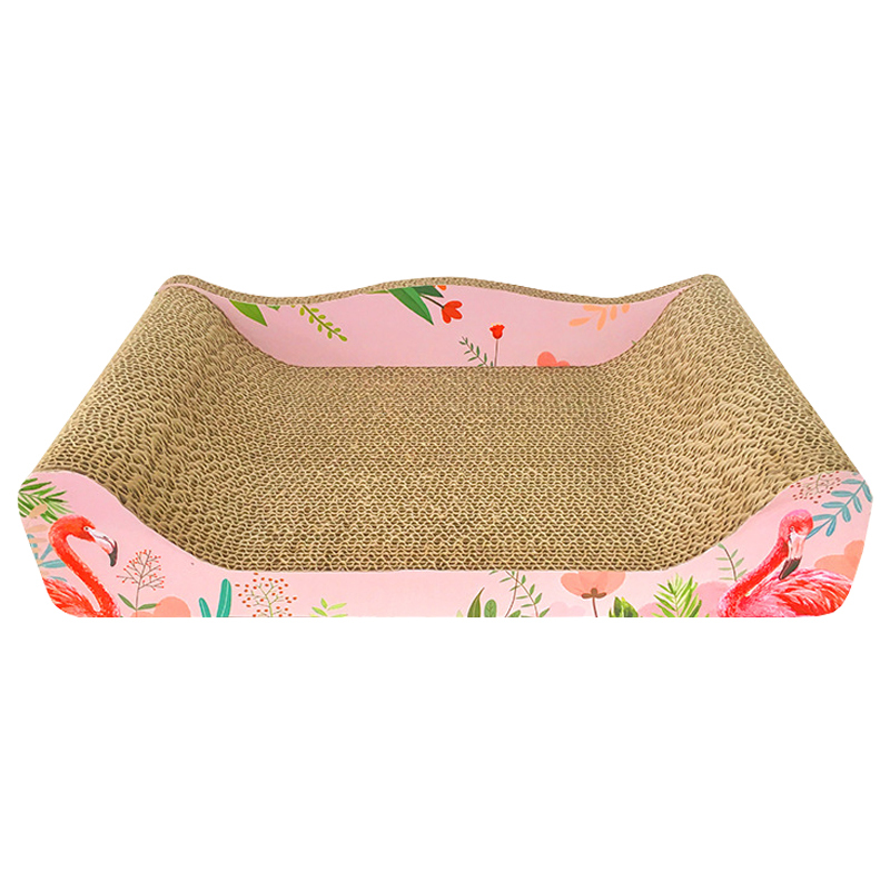 得酷(DEKU) 沙发猫抓板 猫床磨爪板 盆立式瓦楞纸猫爪窝 磨爪器 防抓贵妃椅沙发 猫咪玩具 宠物玩具