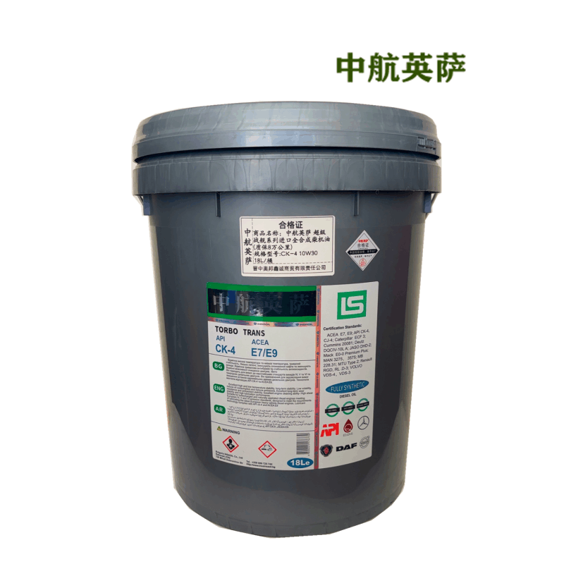 中航英萨超级战舰系列进口全合成柴机油(质保8万公里)CK-4 10W30 18L/桶图片