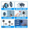 美的(Midea)电风扇SAG30KR家用落地扇台地两用遥控大风力摇头节能七叶电扇可定时易拆洗广角送风SAG30KR 黑