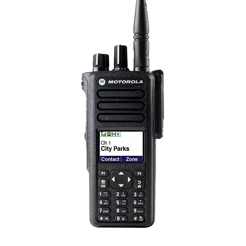 摩托罗拉(MOTOROLA) GP338D+ 数字对讲机 大功率数模兼容专业通讯手台 黑色