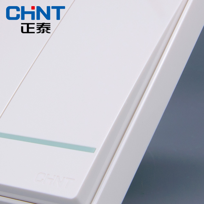 正泰(CHNT)电工 86型墙壁开关插座大面板 NEW2D象牙白PVC材质1个按键开关插座面板