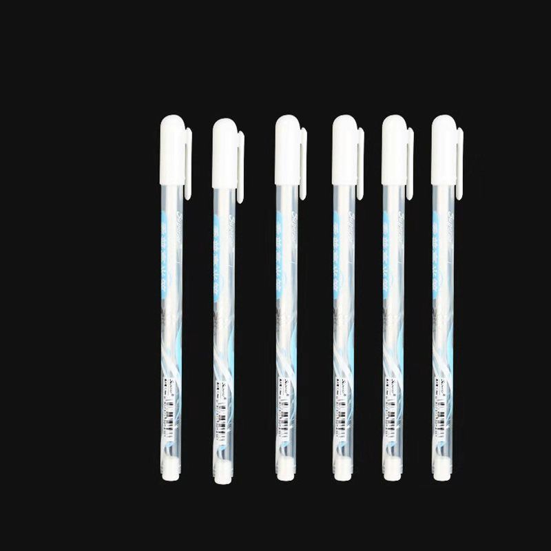 国产高光笔动漫设计手绘黑卡纸白色笔勾线笔绘画提亮涂白笔白色六支