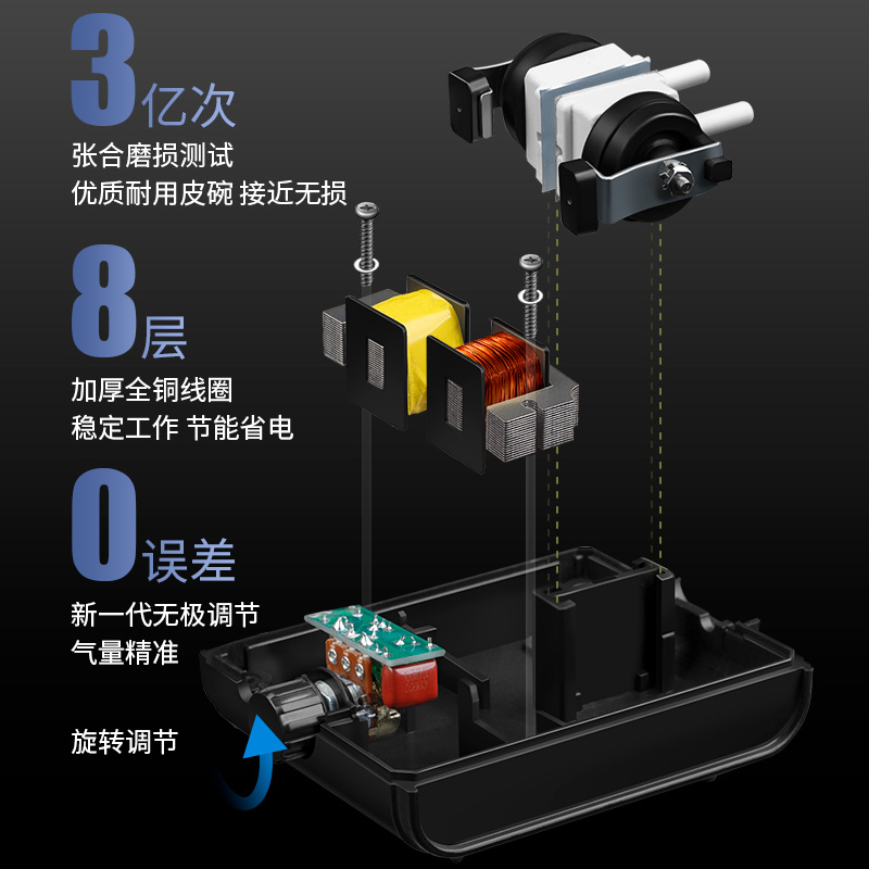 鱼缸充氧泵养鱼家用增氧机器水族箱迷你小型鱼塘加氧气泵双孔高清大图