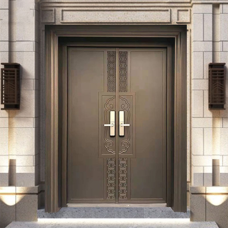 古达定制别墅大门双开门铸铝门进户门盗门家用对开子母门入户门定制