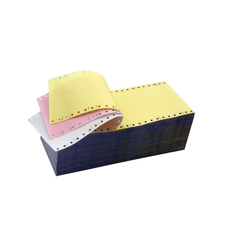 章楷 电脑打印纸120三联二等分 彩色 800页/箱高清大图