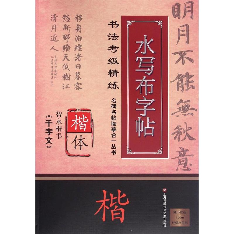 [M]智永楷书(千字文)/名碑名帖临摹合一丛书.书法考级精练水写布字帖/施志伟-9787543968974