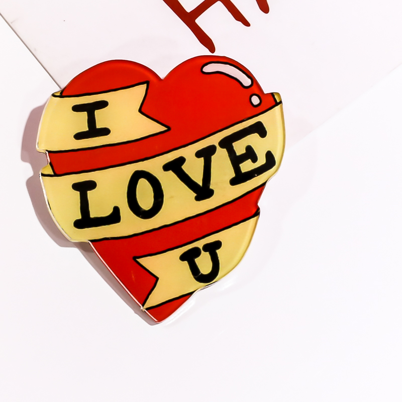 可爱徽章包邮卡通动漫亚克力胸针动物徽章扣针学生礼物 iloveyou566