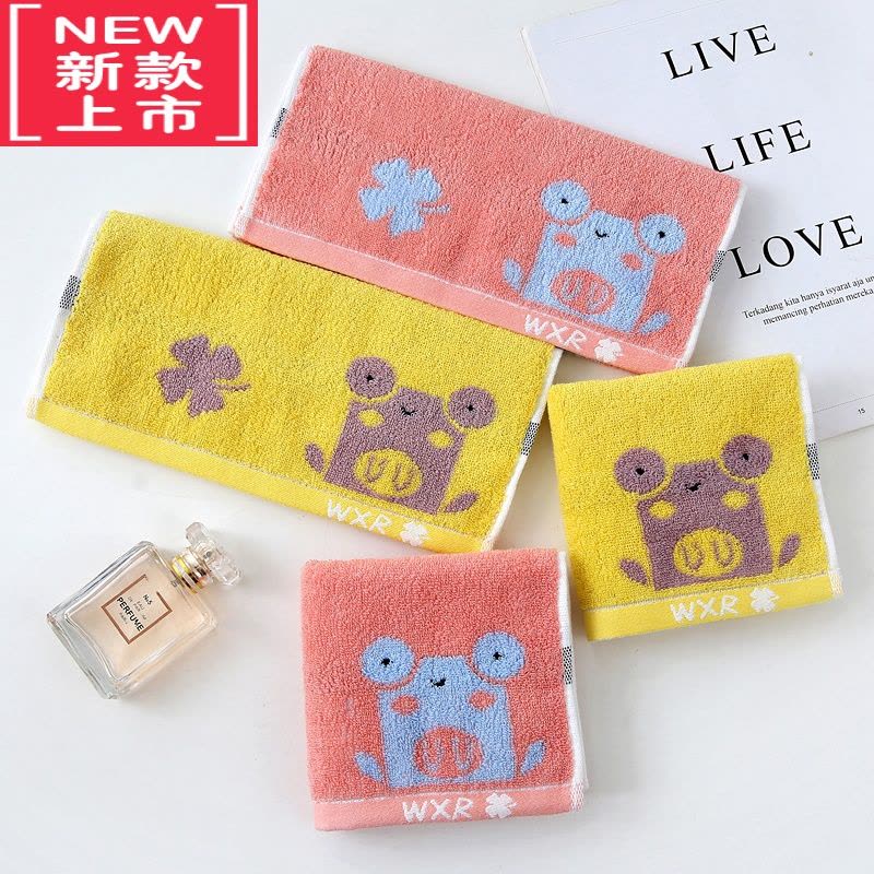 可莉允5条装儿童洗脸毛巾宝宝家用柔软吸水日用小孩面巾图片
