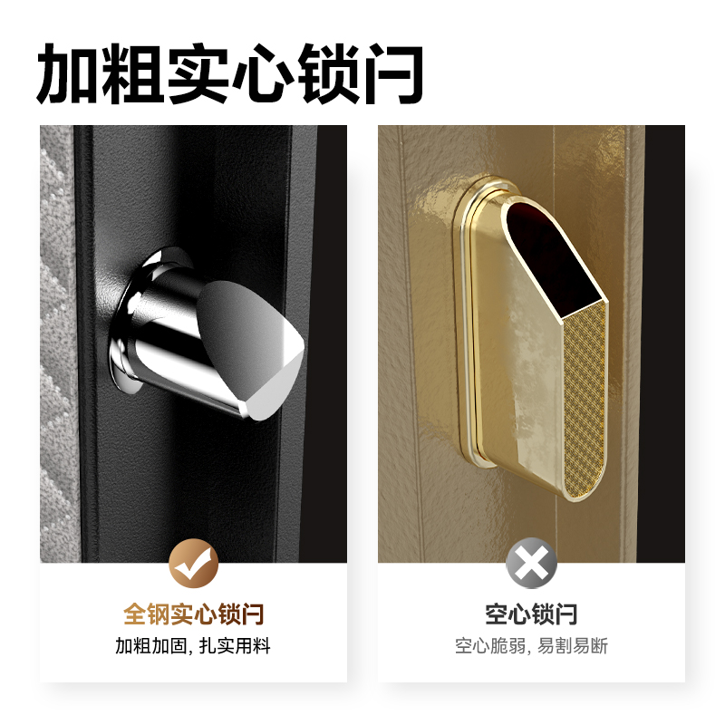 得力AE881指纹密码保管箱H360(白色)(台)高36CM高清大图