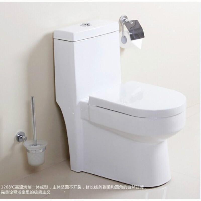 卫浴节水连体马桶超漩虹吸坐便器静音抽水冲力300坑距脲醛板305mm