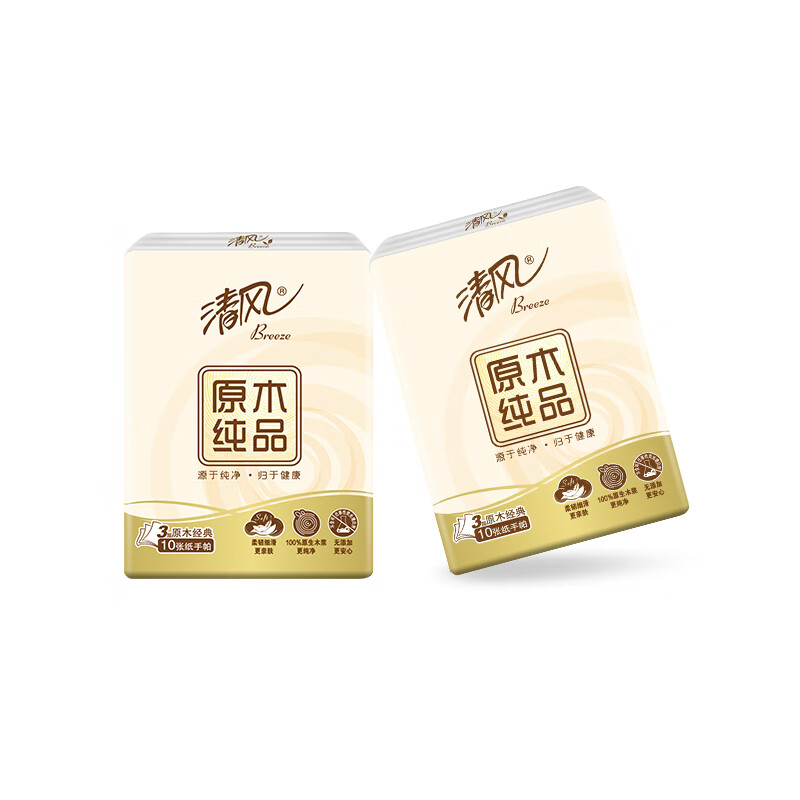 清风纯品手帕纸3层8张60包 B66ACM13-6T高清大图